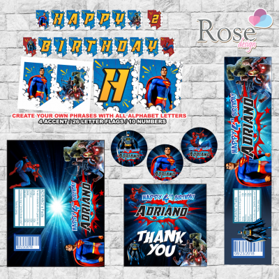 Super hero party package,...